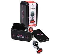 SECRET PLAY - Plug Anal | Juguete Erótico para Estimulación Sensorial | Plug Ergonómico de Silicona Suave con Base de Seguridad | Accesorio Íntimo para Principiantes y Parejas | Tamaño M | Rojo