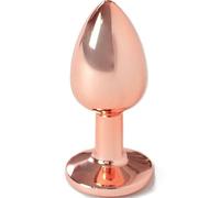 Secretplay - metal butt plug oro rosa talla s 7 cm