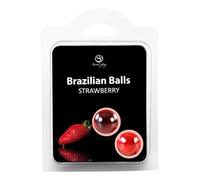 SECRETPLAY Brazilian Balls Fresas Set - Lubricante Sabor Fresas Para Masajes Suaves