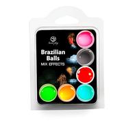 Secret Play - Set 6 Brazilian Balls Triple Efecto | Aceite para Masaje Aromático | Triple Efecto | 6 Unidades