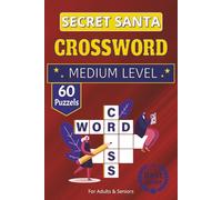 Secret Santa Crossword Book: 6x9 Inches, 110 Pages | 60+ Christmas Puzzles-A Great Gift for Holidays, Vacations & Cozy Winter Evenings