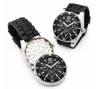 Secret Stash Hidden Watch Safe - Reloj de pulsera de trabajo con compartimento de almacenamiento secreto | Reloj oculto seguro para dinero en efectivo, píldoras y joyas | Incluye caja de regalo