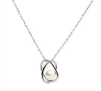Secret & You Collar de Perla Cultivada de Agua Dulce Cadena y un Colgante de Plata de Ley de 925 Perla redonda de 5,00 a 5,50 mm - 40 o 45 cm de largo.