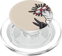 Secretario Pájaro con Gafas De Sol Desde El Lado PopSockets PopGrip para MagSafe