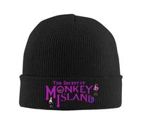 Secreto de Monkey Island Logo Gorro Tejido, Gorro de otoño Invierno, Moda acrílica cálida, Gorras de Juegos Divertidos para Hombres, Regalo,
