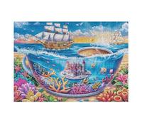 Secreto de naufragio del mar Profundo Puzzles 300 Piezas Decorativo Coleccionable Obra De Arte Rompecabezas Familiar para Adultos Desafío Avanzado DIY Creativo 300 PCS