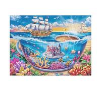 Secreto de naufragio del mar Profundo Puzzles 500 Piezas Decorativo Coleccionable Obra De Arte Rompecabezas Familiar para Adultos Desafío Avanzado DIY Creativo 500 PCS