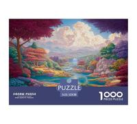 Secretos paisajes del Bosque primitivo Puzzle Regalo Creativo Decoración del Hogar 1000 Piezas Cloudy Foothill Realm Rompecabezas Familiar Juego De Habilidad para Adultos Y Niños 52x38cm/1000pcs