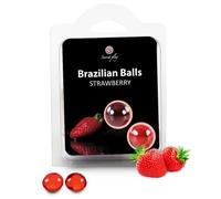 SECRETPLAY Brazilian Balls Fresas Set - Lubricante Sabor Fresas Para Masajes Suaves