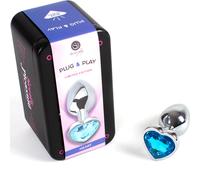 Secretplay - metal butt plug corazÓn azul talla s 7 cm