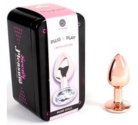 Secretplay - metal butt plug oro rosa talla s 7 cm