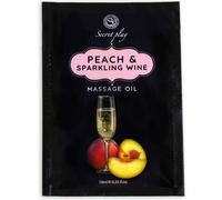 SECRETPLAY Monodosis Aceite De Masaje Melocotón Y Cava 10 Ml - Aceite Suave Para Experiencias Sensoriales Placenteras
