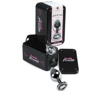 Secretplay plug anal aluminio transparente 8cm