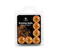 Secretplay Set de bolas brasileñas – efecto calor, aceite para masaje aromático – 6 uds