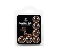 Secretplay Set Bolas Brasileñas – Aceite para masaje aromático, Aroma chocolate, 6 unidades