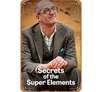 Secrets of the Super Elements - Póster de la película para el hogar, decoración de pared, letrero de metal retro, 20 x 30 cm
