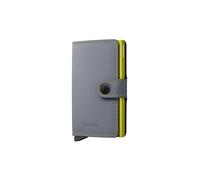SECRID Cartera - Miniwallet Matte grey & lime gris