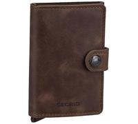 Secrid Miniwallet Tarjetero Bloqueo RFID Piel natural 6.5 cm marrón