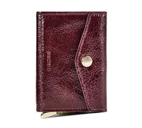 Secrid Envelope Cartera Bloqueo RFID Piel natural 9 cm rojo