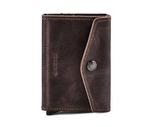 Secrid Enveloppe Cartera Bloqueo RFID Piel natural 10 cm marrón
