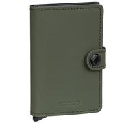 Secrid Mini Cartera de Piel Mate con Funda para Tarjetas RFID Segura (Verde Mate), Negro Verde Mate, Negro Mate