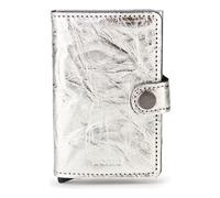 Secrid Miniwallet Crunch Funda para tarjetas de crédito RFID Piel 6,5 cm color plata