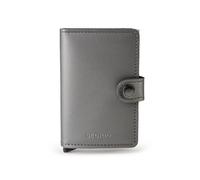 Secrid Miniwallet Tarjetero Bloqueo RFID Piel natural 10 cm plateado