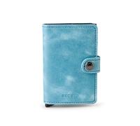 Secrid Miniwallet Tarjetero Bloqueo RFID Piel natural 6.5 cm azul petróleo