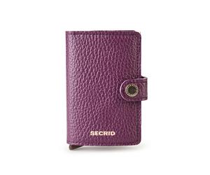 Secrid Miniwallet Tarjetero Bloqueo RFID Piel natural 6.5 cm lila