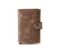 Secrid Miniwallet Tarjetero Bloqueo RFID Piel natural 6.5 cm marrón