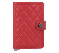 Secrid Miniwallet Tarjetero Bloqueo RFID Piel natural 6.5 cm rojo