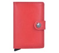 Secrid Miniwallet Tarjetero Bloqueo RFID Piel natural 6.5 cm rojo
