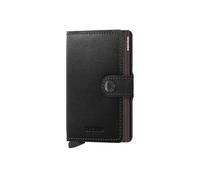 Secrid Billetera Miniwallet Original Mini, Tarjetero para hombre piel RFID, Negro y marrón