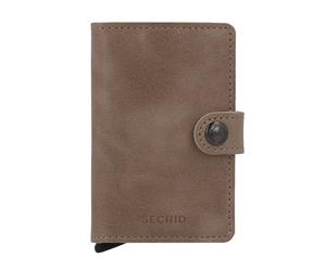 Secrid Miniwallet Vintage Estuche para tarjetas de crédito Cartera de piel RFID 6,5 cm gris