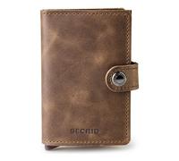 Secrid Miniwallet Vintage Estuche para tarjetas de crédito Cartera de piel RFID 6,5 cm marrón