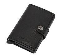 SECRID Moderno para hombre, burdeos, talla única, Negro nítido, 16 mm Delgado, Original