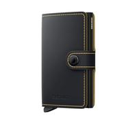 Secrid Monedero Miniwallet Matte, Negro y Ocre, Moderno
