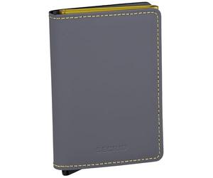 Secrid Monedero para hombre y mujer Slimwallet mate, talla única, gris/lima, Einheitsgröße, Monederos pequeños