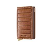 Secrid Slimwallet Emboss Lines+ Tarjetero Coñac - Protección RFID Diseño Fino