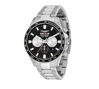 Sector No Limits Reloj de hombre de acero, cronógrafo, analógico, 43 mm, colección 230, ideas de regalo para hombre - R3273661050, plateado, Talla única