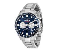 Sector No Limits Reloj de hombre de acero, cronógrafo, analógico, 43 mm, colección 230, ideas de regalo para hombre - R3273661051, plateado, Talla única, Pulsera