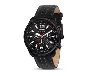 Sector Oversize Racing R3271602008 Cronógrafo De Hombre En Piel Negra