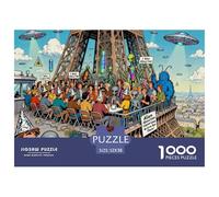 Secuestro alienígena Puzzle De Madera Impermeable Puzzles De 1000 Piezas para Adultos Colorido Rompecabezas para Decoración del Hogar