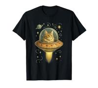 Secuestro cósmico de gato divertido encuentro alienígena Camiseta