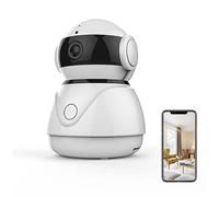 SECUEYE APP 3MP Cámara doméstica WiFi Pan/Tilt/Zoom 1080P Día/Noche Seguimiento automático Detección de movimiento de audio bidireccional Grabación de tarjeta TF