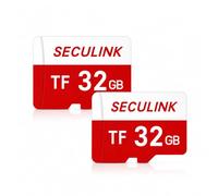 SECULINK 2 tarjetas de memoria TF de 32 GB, formato FAT32, clase 10, lectura/escritura de alta velocidad, grabación 24/7 para cámara de seguridad, cámara de salpicadero y más