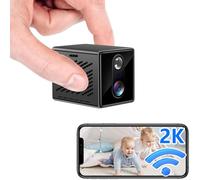 SecuraLen Camara Espia, 2K & 140° Gran Angular WiFi Mini Camara Espia, Visión Nocturna & Detección Movimiento PIR Camara Espia Oculta con Comunicación Bidireccional Doble WiFi & No WiFi