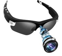 SecuraLen Gafas con Camara, 1080P HD Action CAM, Lente Polarizada y de un Solo Toque Gafas Camara con 160 Minutos de Tiempo de Funcionamiento Admite Grabación de Vídeo y Toma de Fotografías