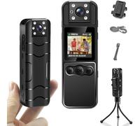 SecuraLen Mini Camara Deportiva, 1080P y Pantalla de 1,3" con Visualización OTG Body Cam, Batería de 8 Horas, Control de un Solo Toque, Visión Nocturna y Detección de Movimiento, Angulo Amplio de 120°