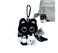 Secure-Attach Plush Bag Charm - Ultra-Soft Cat-Themed Design with Durable Lanyard & Reinforced Clasp, Ideal for Schoolbags, Phones, & Wallets, Lightweight & Compact Construction for Dail